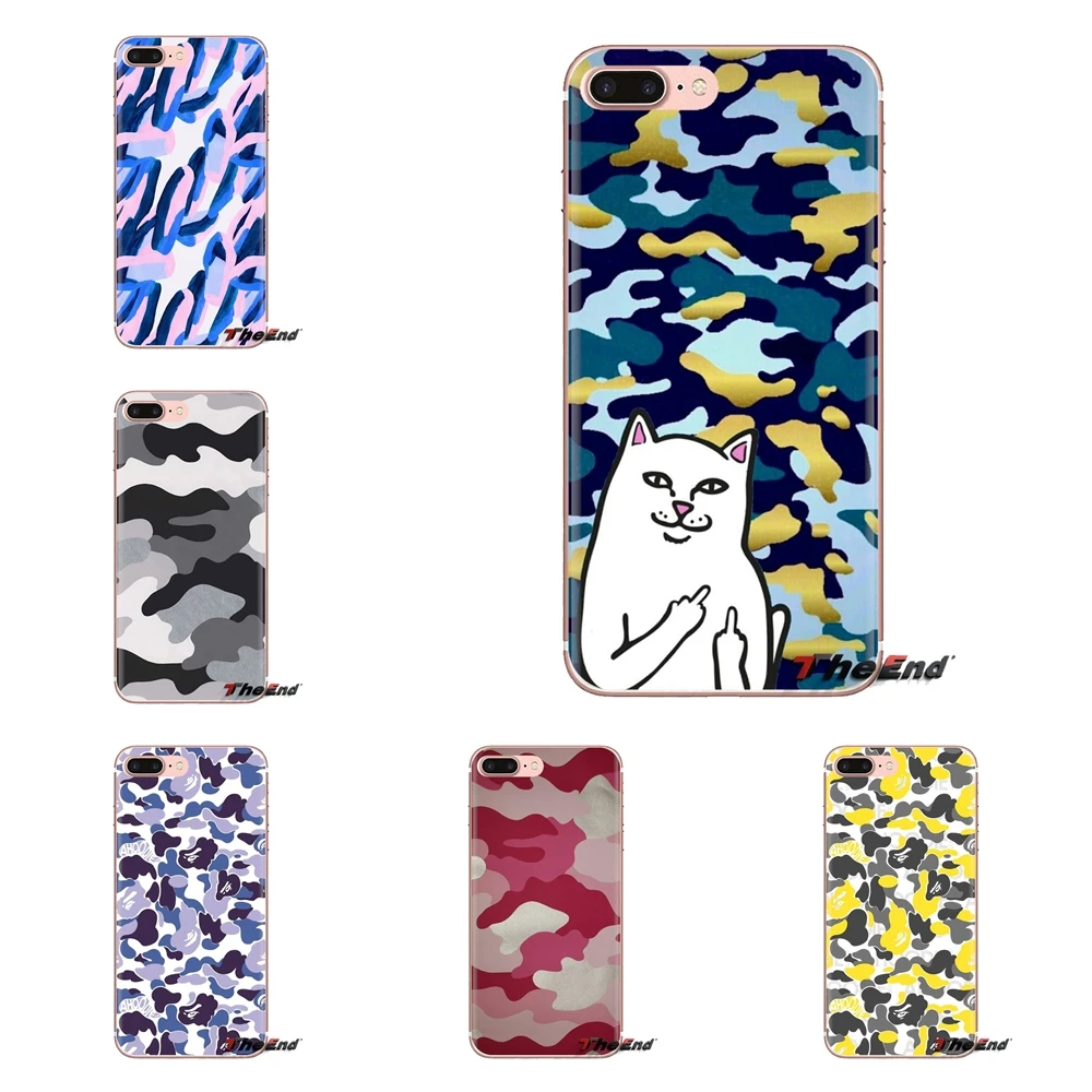 Silicone Phone Cover Bag For Huawei G7 G8 P7 P8 P9 Lite Honor 4C 5X 5C 6X Mate 7 8 9 Y3 Y5 Y6 II 2 Pro 2017 Camo Camouflage Skin |