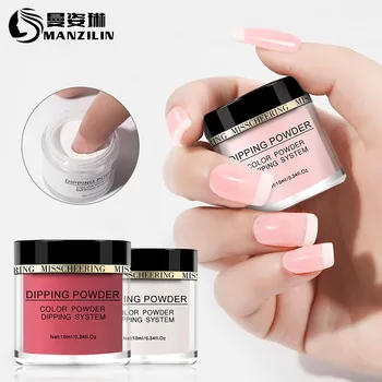 

Cross-Border Dedicated Explosion Nail Infiltration Powder Solid Color Nails Pink Glitter Nail zhan run Powder dipping Powder