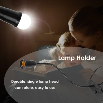 

US Plug Clamp Lamp Holder E27 for LED Clip Table Light 1.7m Wire US Plug for Durable Household Hotel Supply Accessory