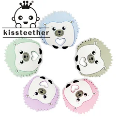 Kissteether 1pcs Food Grade Silicone Hedgehog Teether Baby Teething Chewing Hedgehog Shower Gift Toys BPA Free Baby Teether Toy