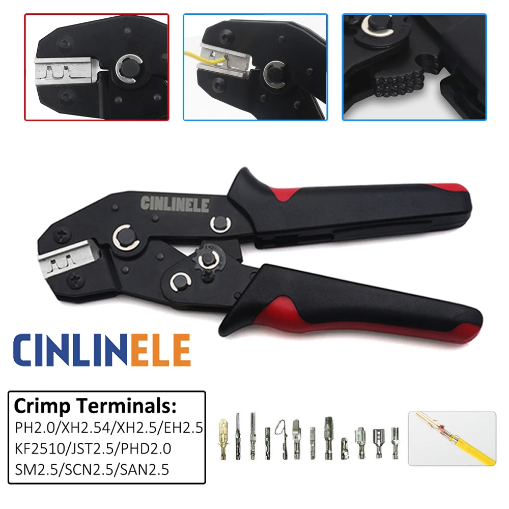 Обжимные Щипцы 0 08-0 5 мм 28-20AWG для PH2.0 XH2.54 KF2510 JST2.5 PHD2.0 SM2.5 SCN/SAN2.5 | Инструменты