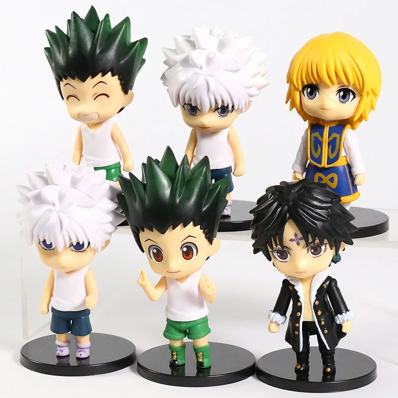 6 pcs Hunter×Hunter Action Figures Statue GON·FREECSS Killua Zoldyck Kurapika Adventurous Journey PVC Model Collection Kid Toy | Игрушки и