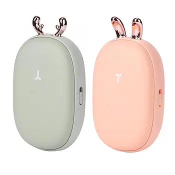 

Handy Heater 2 In 1 Mini Portable USB Charging Double-Sided Thermostatic Hand Warmer Mobile Power Powerbank Winter Warmer