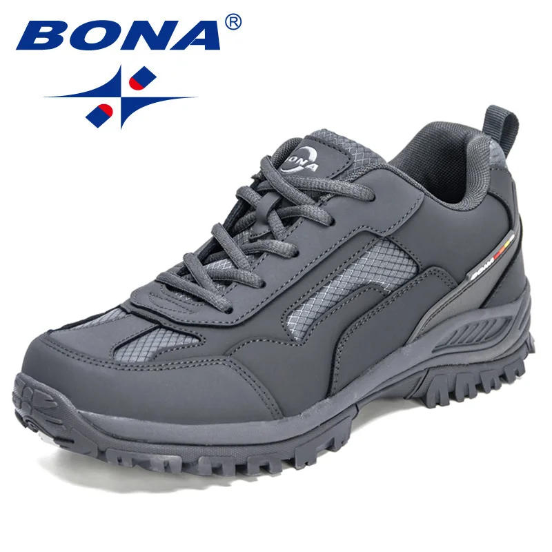 BONA New Designers Non-slip Wear-resistant Breathable Hiking Shoes Men Outdoor High-quality Jogging Walking Shoe Mansculino