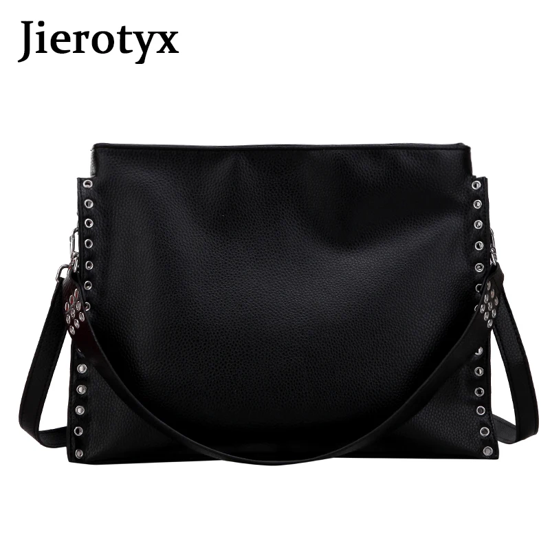 JIEROTYX, новинка, сумка из искусственной кожи, простые сумки известных брендов, женская сумка на плечо, повседневная большая сумка, винтажная женская сумка через плечо