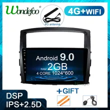 Android 9,0 DSP ips 4 ядра gps радио для MITSUBISHI PAJERO V97 V93 2006- мультимедийная навигация 4G модем слот без DVD плеера
