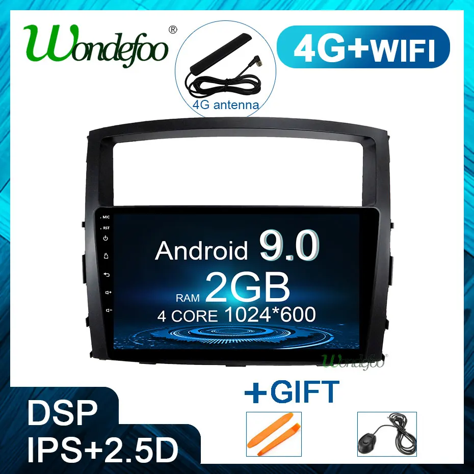 

Android 9.0 DSP IPS 4 Core GPS Radio for MITSUBISHI PAJERO V97 V93 2006-2015 Multimedia Navigation 4G MODEM Slot NO DVD Player