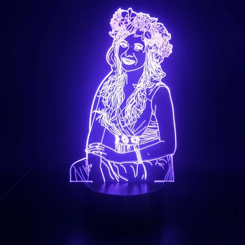 

3D Lamp A Woman with A Garland Cute Gift for Infant for Christmas Decoration Atmosphere Battery Operated Led Night Light Lamp