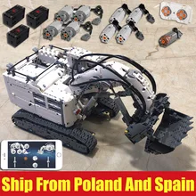 DHL техники автомобиль игрушки совместим с 42100 Liebherr R 9800 экскаватор кран рождественские детские игрушки конструкторных блоков, Детские кубики