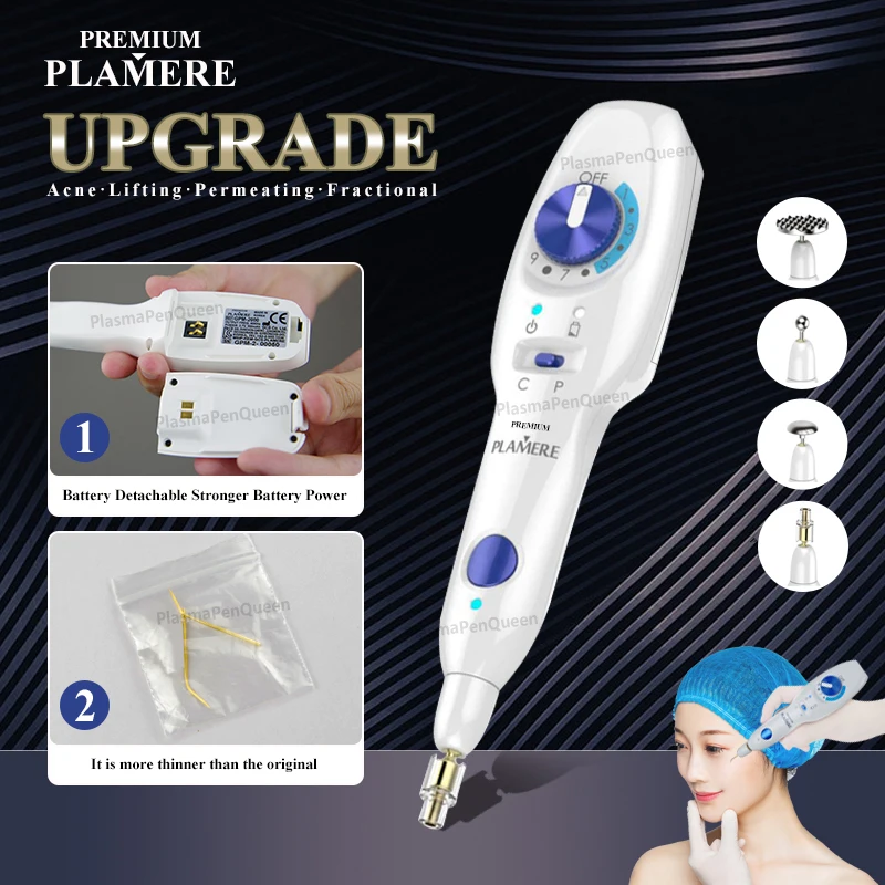 

2th plamere plasma pen with 20pices bending needles from Korea with eyelid lift wrinkle Skin lifting anti-wrinkle mole remover