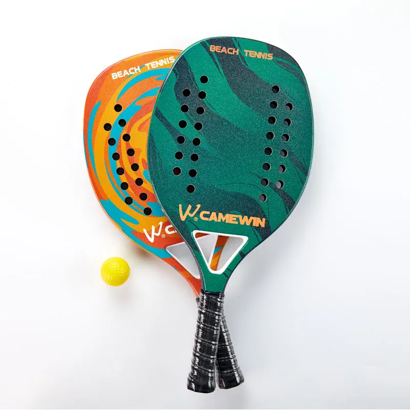 Adult Professional Full Carbon Beach Tennis Paddle Racket Soft EVA Face Tennis Raqueta With Bag Raquete de t&ecirc;nis de praia