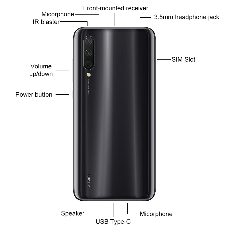 Глобальная версия Xiaomi Mi 9 Lite 6GB 64GB(CC9) Смартфон Snapdragon 710 Octa Core 48MP Тройная камера NFC 4030mAh