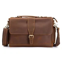 BOLEKE кожаный портфель Crazy Horse кофейного цвета, мужская сумка-мессенджер из натуральной кожи, деловые сумки, Офисные Сумки для мужчин