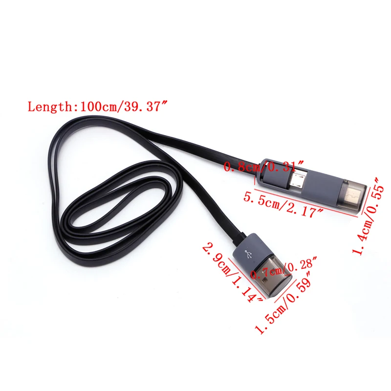 2 в 1 USB мужчина к тип-c+ Micro USB кабель для зарядки данных шнур для samsung htc LG