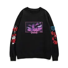 

Japanese Anime Berserk Guts Man Womens Sweatshirt Japan Manga Eyes Print Pattern Pullovers Oversized Streetwear Men Round Neck
