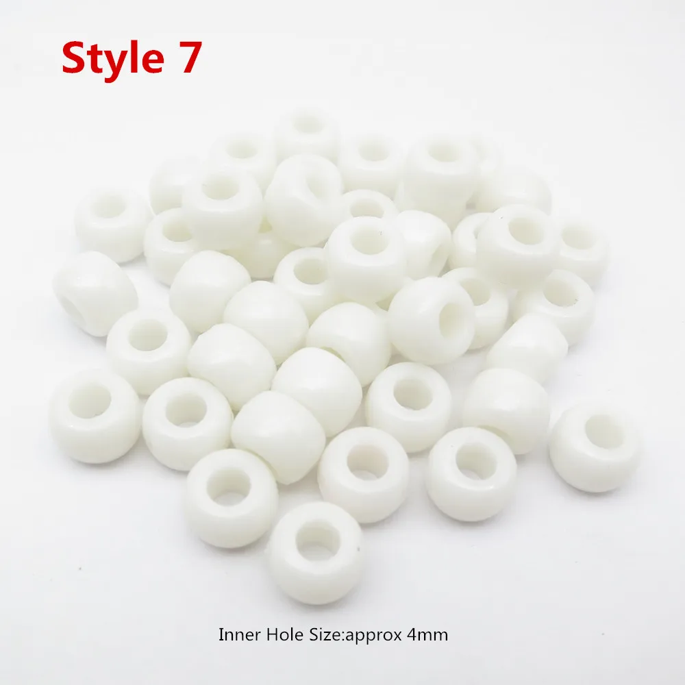 100Pcs Plastic Crochet kids Multicoloured Braids hair dread dreadlock beads rings tube for kids girls women styling Accessories 4