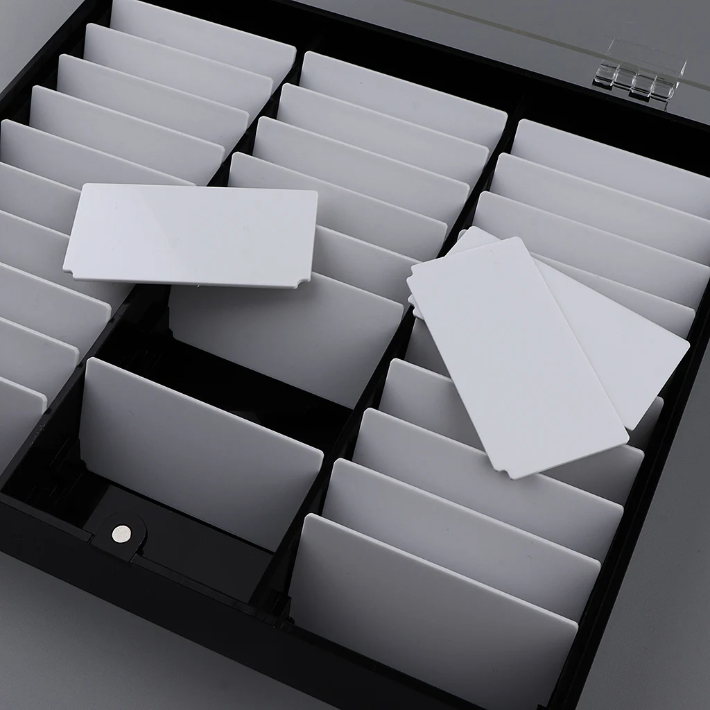 30Grids Acrylic Nail Tips Display Holder Removable False Nail Art Storage Box Organizer Case for Salon Manicure Tools