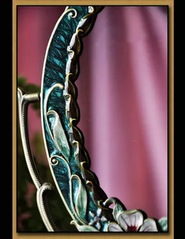 

Vintage Home Decor Retro Europe Double Faced Desk Mirror Princess Dressing Mirror Makeup Mirror Gift Home Decoration Accessories