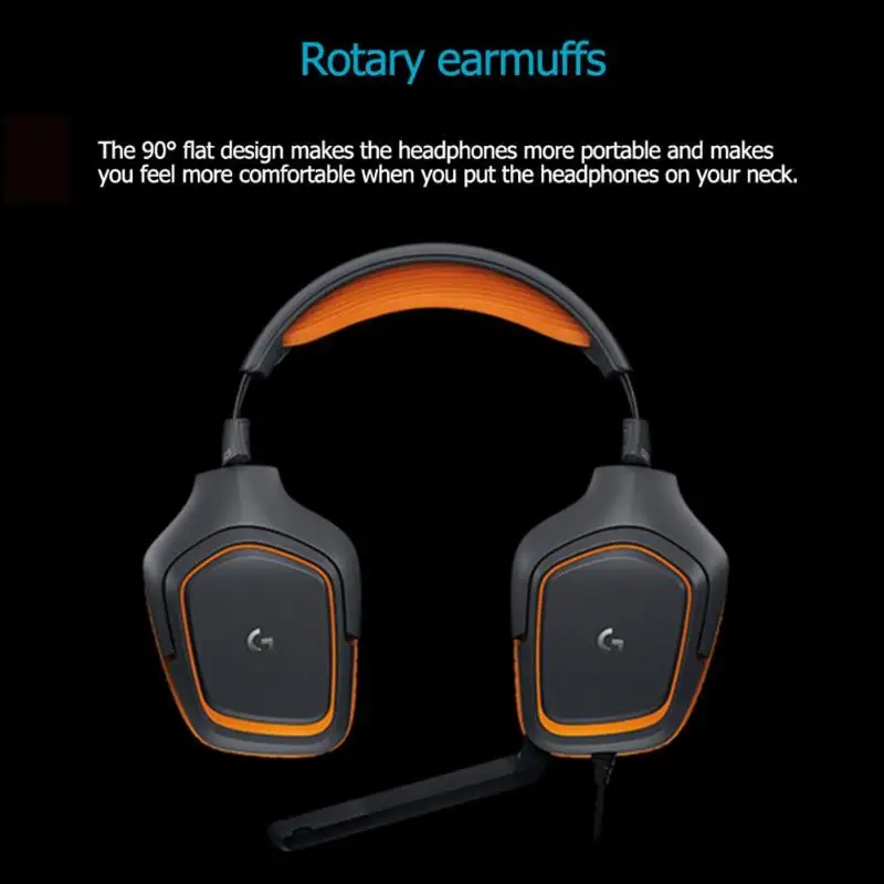 Logitech G231 3,5 мм Проводные Игровые наушники с линейным управлением, стереогарнитура с микрофоном, периферийные аксессуары для компьютера