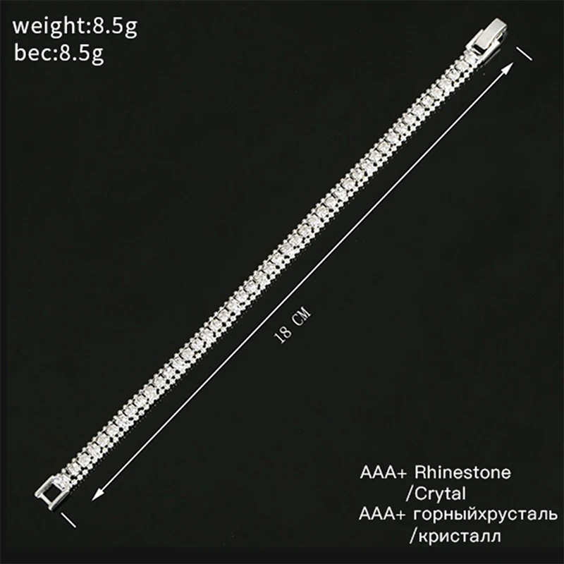 Цепочка для девушек, стразы, браслет, элегантные ювелирные изделия, свадьба, выпускной вечер, 1 шт# B086