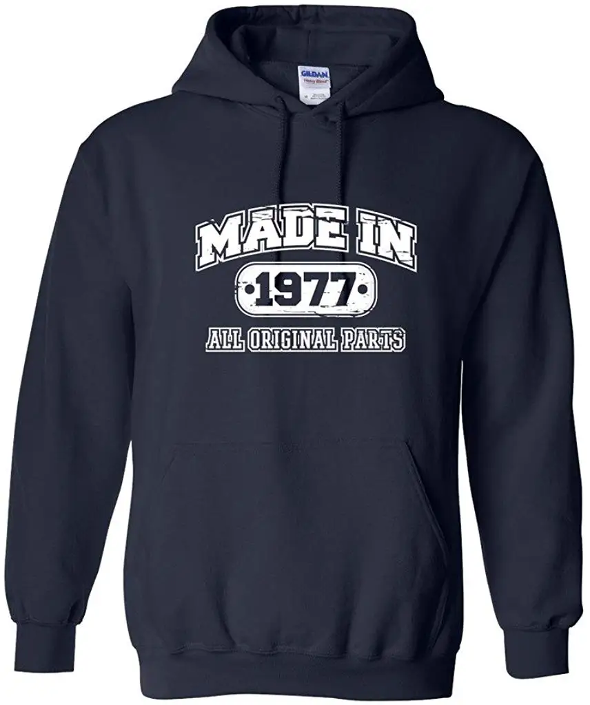 41st Birthday Hoodie Made in 1977 Sweatshirt Mens Funny 4XL Navy |