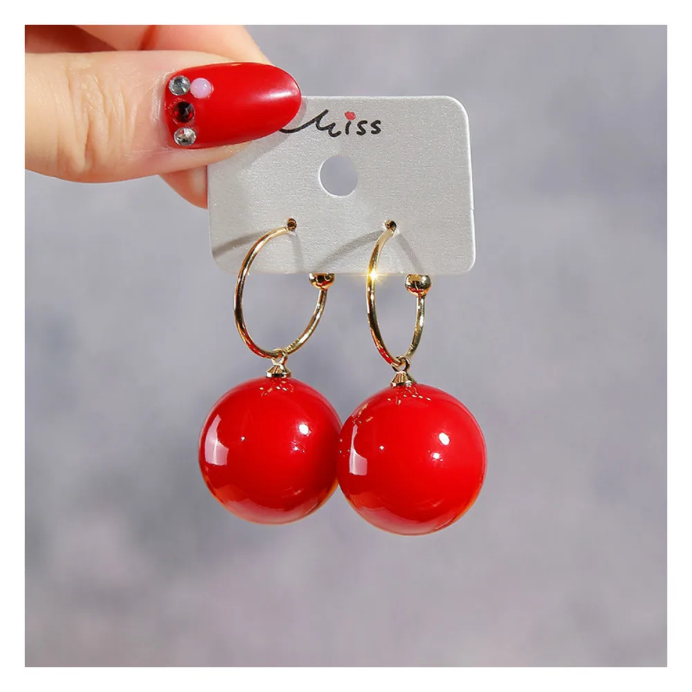 

2020 Big Pearl Dropearrings Elegant Fashion Simulated Pearl Link Hook Dangle Earring For Women Smart lady's Earrings Gift