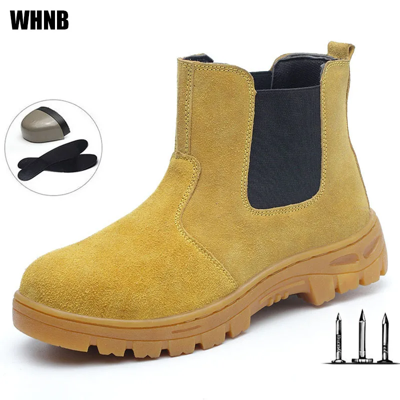 

Electric Welding Work Shoes Men Anti-smashing Anti-piercing Safety Shoes Wear-resistant Anti-scalding Welder Shoes