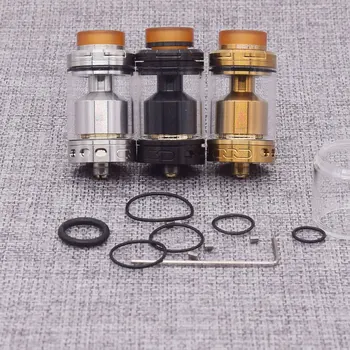 

Manta RTA 24MM 3.5ml Rebuildable Tank Atomizer with 5ml Extend Glass Top Filling 810 PEI Drip Tip Airflow Adjustable thc