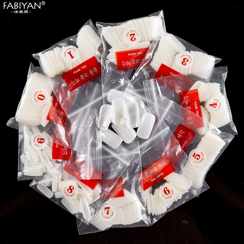 500 шт. накладные ногти естественного цвета Французский акриловый искусственный