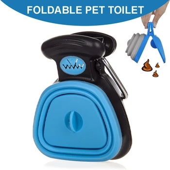 

Portable 2 In1 Dog Poop Scooper Bag Dispenser Extendable Leash Clip Effective Sanitary Dog Waste Pick up Cleaner Supplies