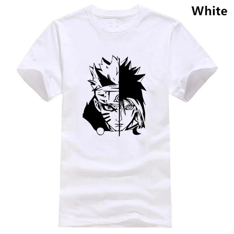 Наруто Vs Sasuke футболка Sharingan Uchiha Uzumaki Clan Аниме Топ для мужчин S-XXL | Мужская одежда