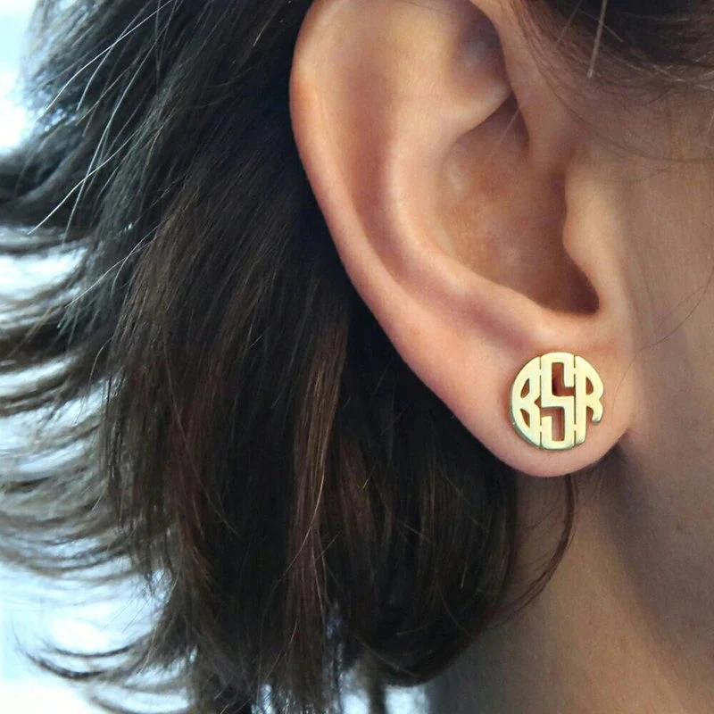 Personalized Monogram Name Earrings For Women Jewelry Custom Initials Stud  Earrings Stainless Steel Pendientes Mujer Moda 2019|Customized Earrings| -  AliExpress