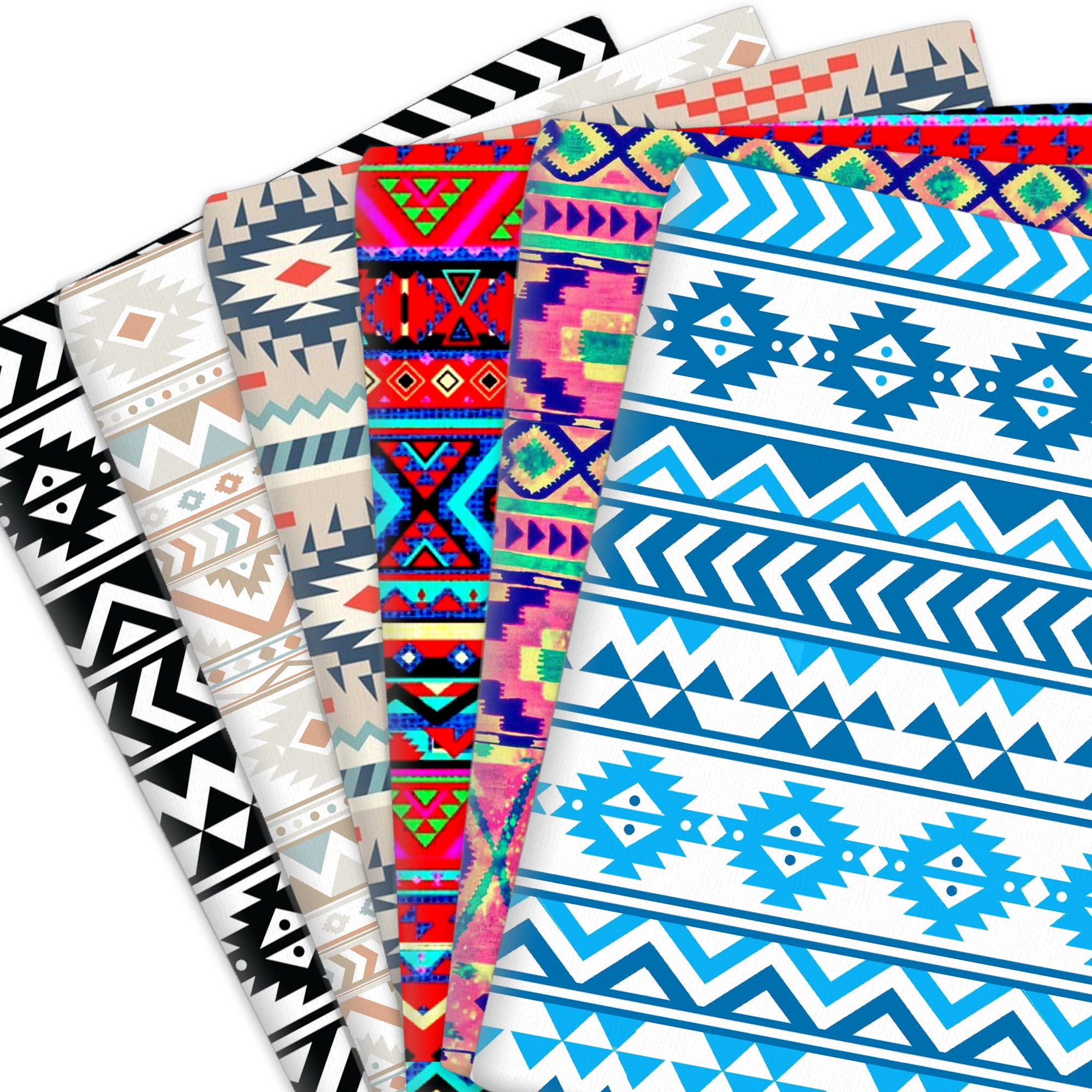 50*145cm Rhombus Aztec Polyester Or Knit Or 100% Cotton Material Fabric Patchwork Sewing Quilting Needlework DIY Cloth Sewing 1