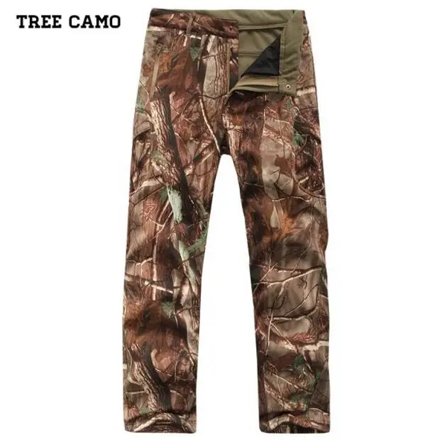 Tree Pants Тактическая флисовая куртка, набор, Мужская водонепроницаемая ветровка, флисовые пальто, камуфляжная Акула, кожа, военные куртки+ штаны, одежда, костюм - Цвет: Tree Pants