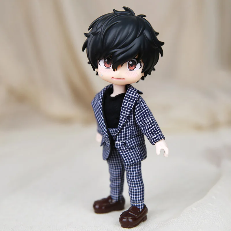 M0084 детская игрушка ручной работы 1/12 ob11 кукла blyth BJD/Аксессуары для кукол SD GSC клетчатый костюм для мальчика 3 шт./компл