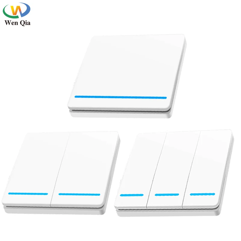 433MHz Universal Wireless Remote Control Switch 86 Wall Panel RF Transmitter Receiver 1 2 3 Button For Home Room Light | Электроника