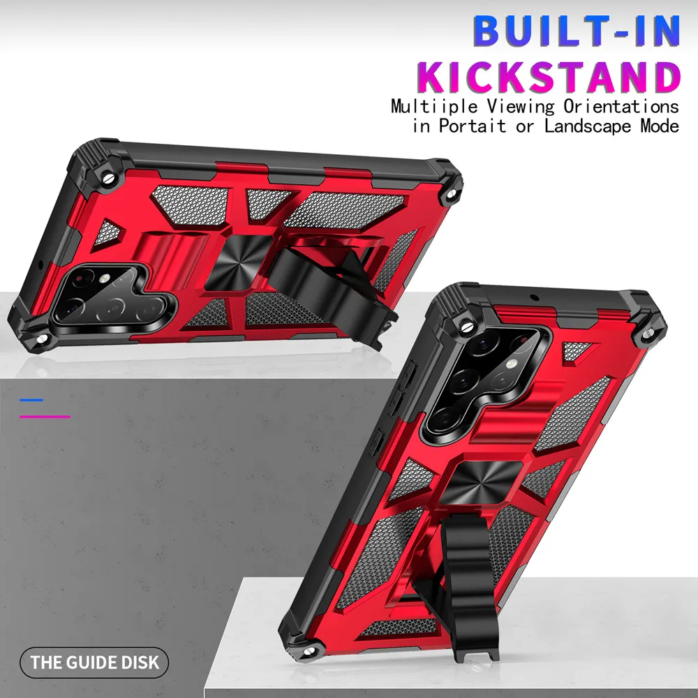 Rugged Shockproof Military-Grade Kickstand Phone Case
