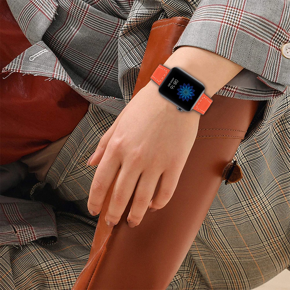 Модный ремень, ремешок для браслета, ремешок для часов Xiaomi, Сменные аксессуары, высокое качество, кожаный ремешок для часов Xiaomi