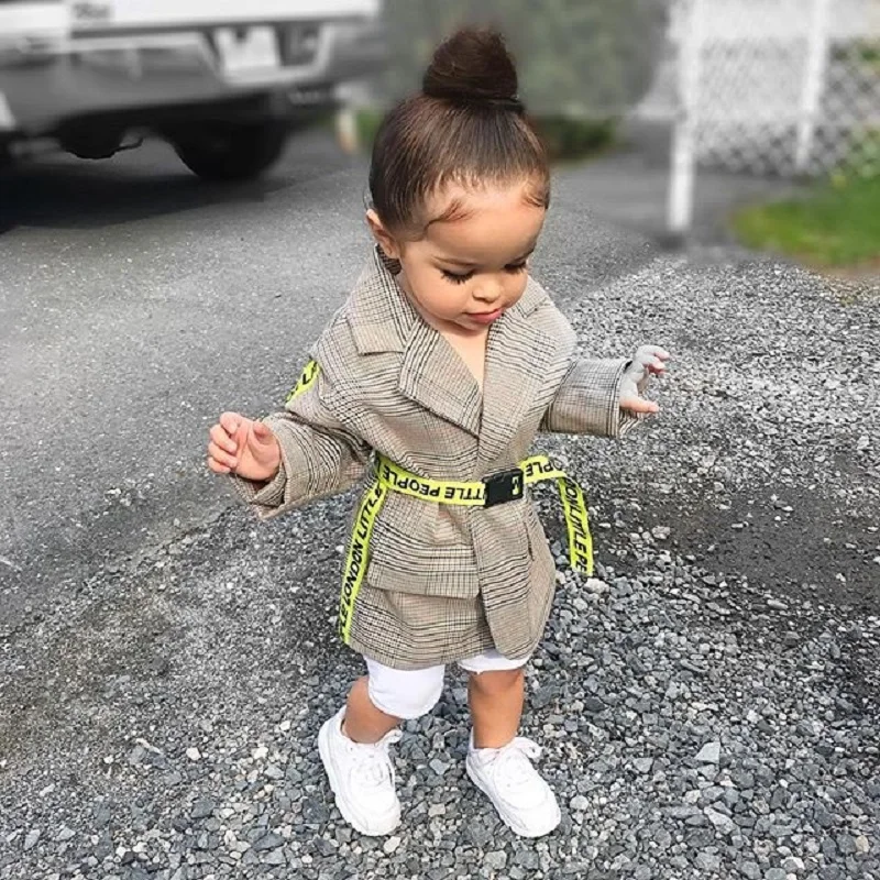 

Toddler Baby Girl Kids Winter Clothes Warm Coat Jacket Formal Overcoat Outfit Autumn Coats Fashion Plaid Tops