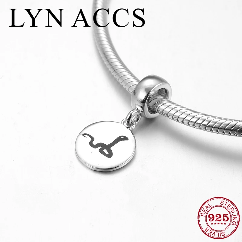 New Original 925 Silver Chinese 12 Zodiac Snake Pendant Charm Bead Fit LYNACCS Charms Bracelet Necklace DIY Women Jewelry | Украшения и