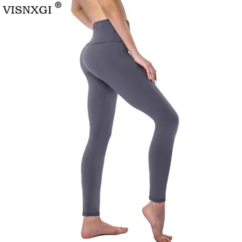 

VISNXGI Outdoor Workout Polyester Breathable Leggings Elasticity High Waist Fitness Plus Size Legging Casual Stretchy Trousers