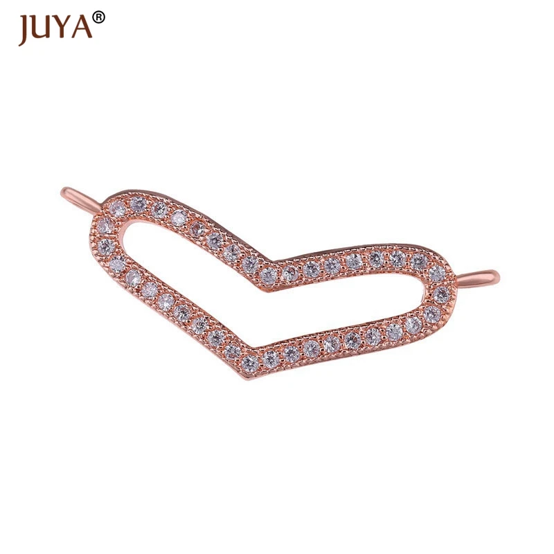 rose gold DIY Ювелирные изделия компоненты роскошный медный Циркон последовательный разъем подвески аксессуары части для изготовления украшений вручную ремесло ювелирная фурнитура - Цвет: rose gold