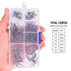 120/50pcs/lot Treble Fishing Hook In box High Carbon Steel Barbed Hooks Fishing Tackle Black/Silver/Red/Tea Fish Hook ► Photo 2/6