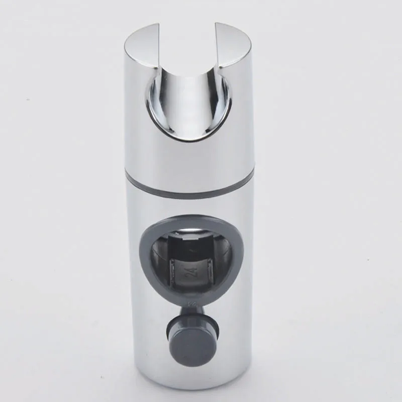Chromed 24mm Регулируемый 24-25 мм душевой кронштейн стойка направляющая ABS Хромированная Пластиковая Душевая направляющая держатель для ванной комнаты кран аксессуары - Цвет: Chromed 24mm