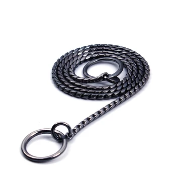 

Gold Silver Stainless Steel P Chain Snake Chain Dog Training Twisted Necklace Pet Show Training Choker Collars Dog Leash 10A