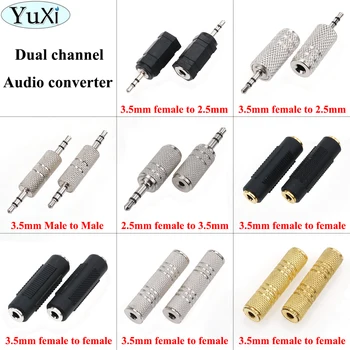 

YuXi 2.5mm/3.5mm Audio Adapter for Headset Earphone 3.5mm Female to Female Jack Stereo Adapter Connector Audio Extension Cable