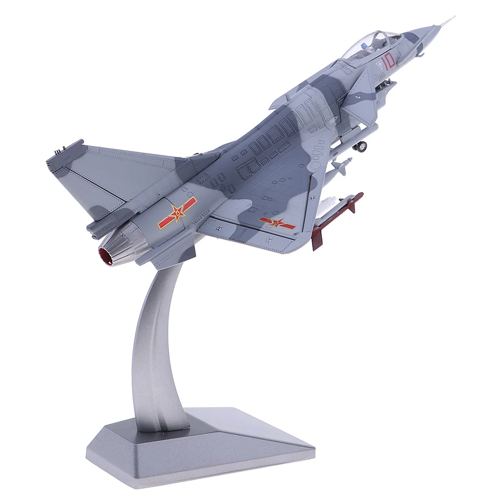CN J-10 Attacker Aircraft 1:60 Firebird Diecast Display Model with Stand for Decoration or Gift