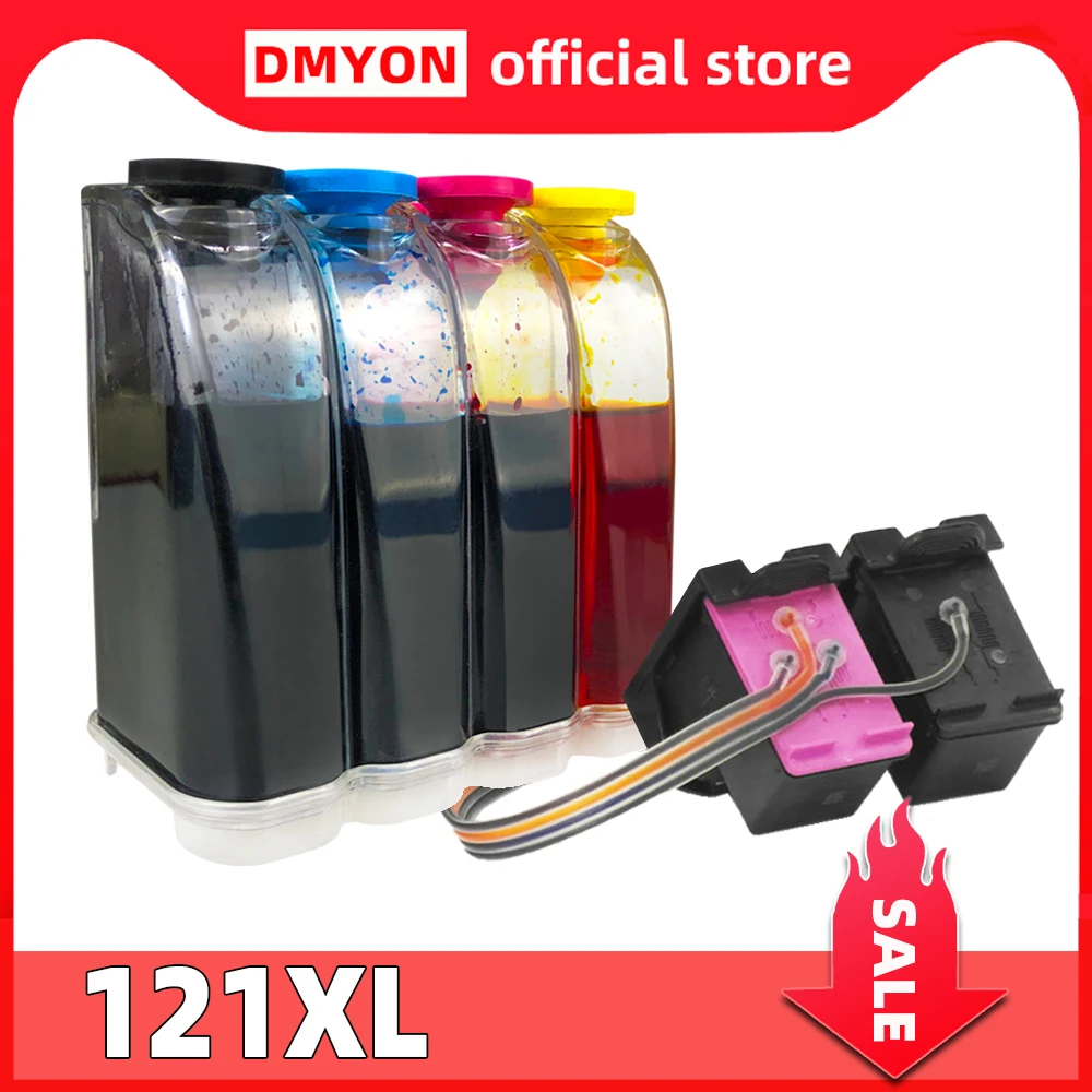 121 XL CISS F2423 F2483 Compatible for Hp D2563 Deskjet F2493 F4213 Ink Cartridge F 4275 4283 4583 Black Color | Компьютеры и офис
