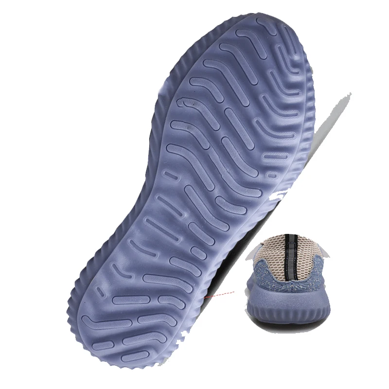 Light Beef Tendon Bottom Men's Work Boots Summer Breathable Deodorant Steel Toe Cap Safety Shoes Anti-smashing Stab Shoes
