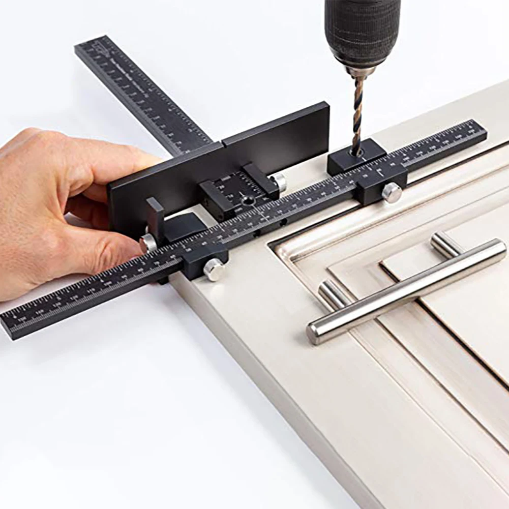 

Professional Punch Locator Quick Easy Apply Tool Woodworking Drilling Aluminium Alloy Assist Accurate Reversible Adjustable